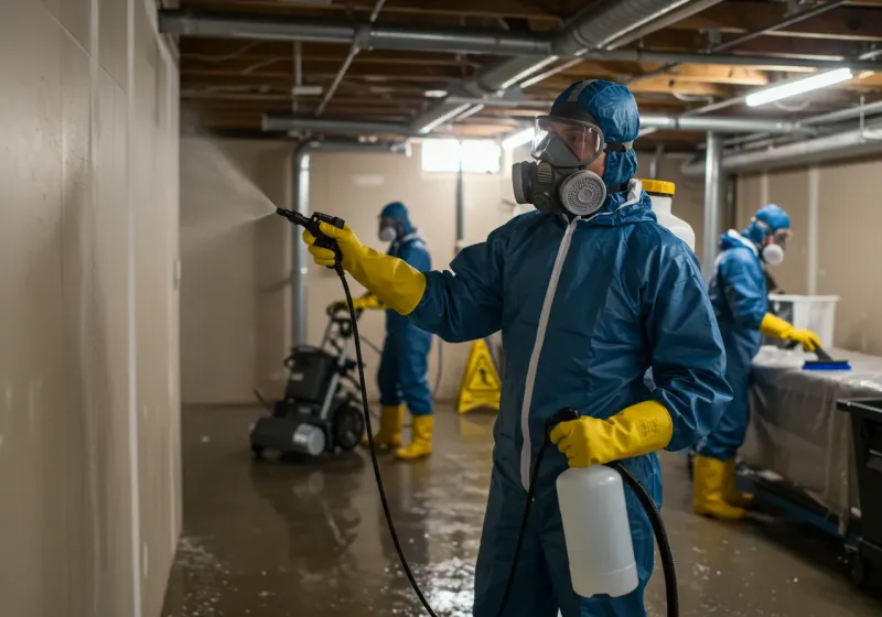 Basement Sanitization and Antimicrobial Treatment process in Union City, OK